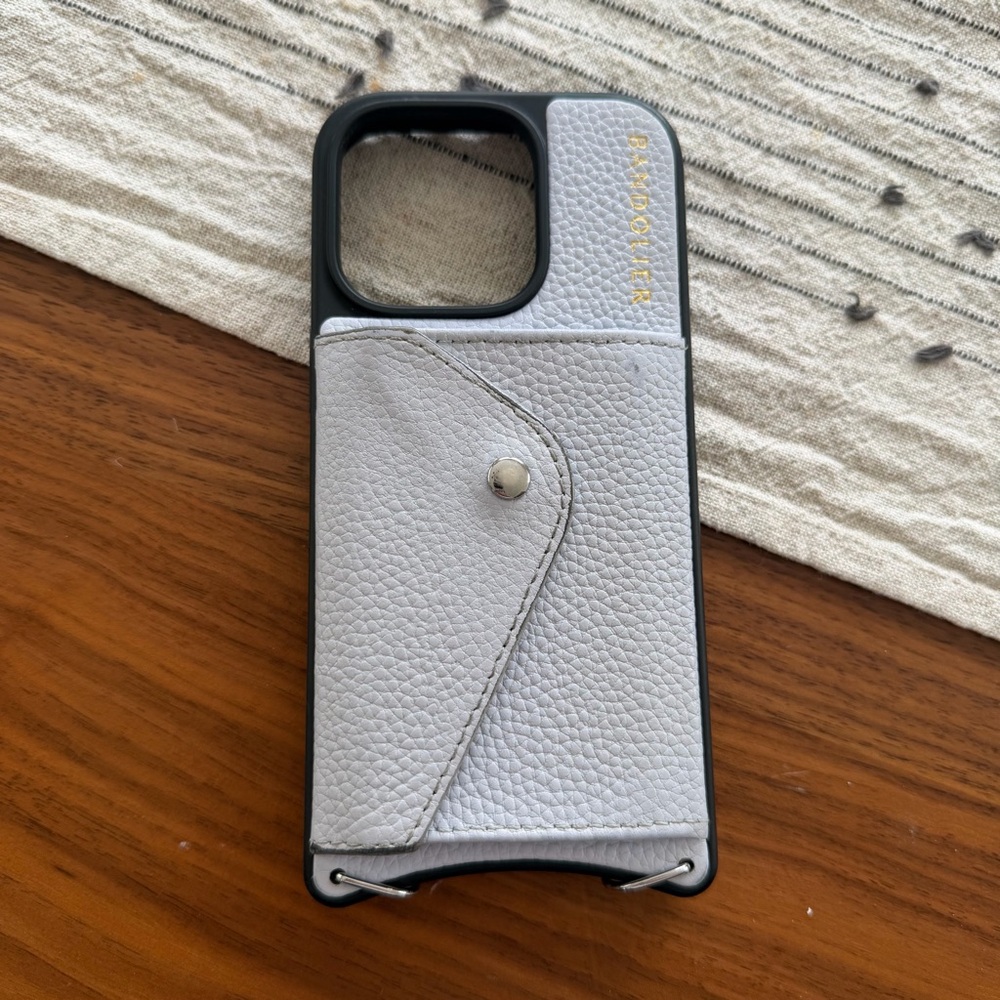 iPhone 16Pro Bandolier Lavender Leather
Crossbody Phone Case